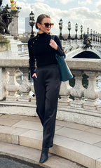 Mia Cashmere Mock Neck Sweater