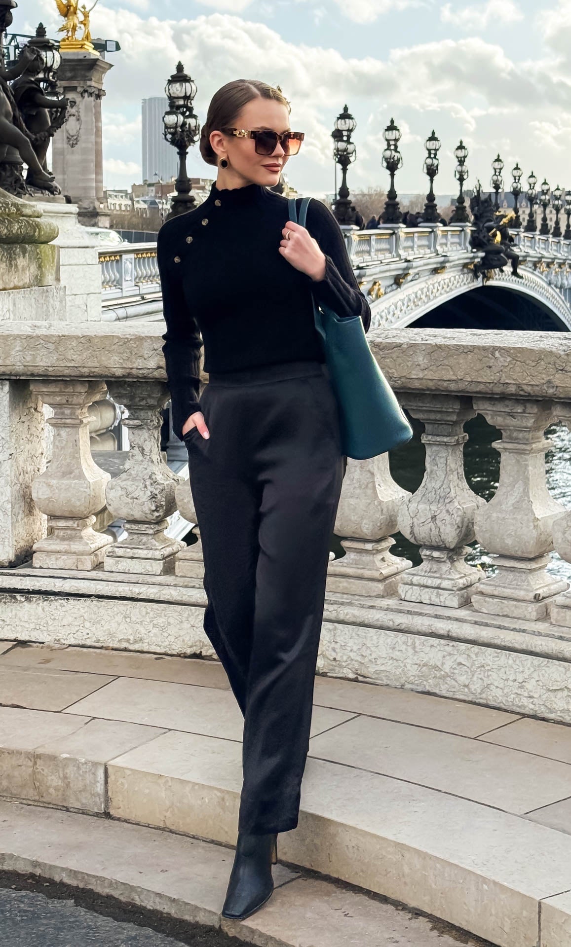 Mia Cashmere Mock Neck Sweater