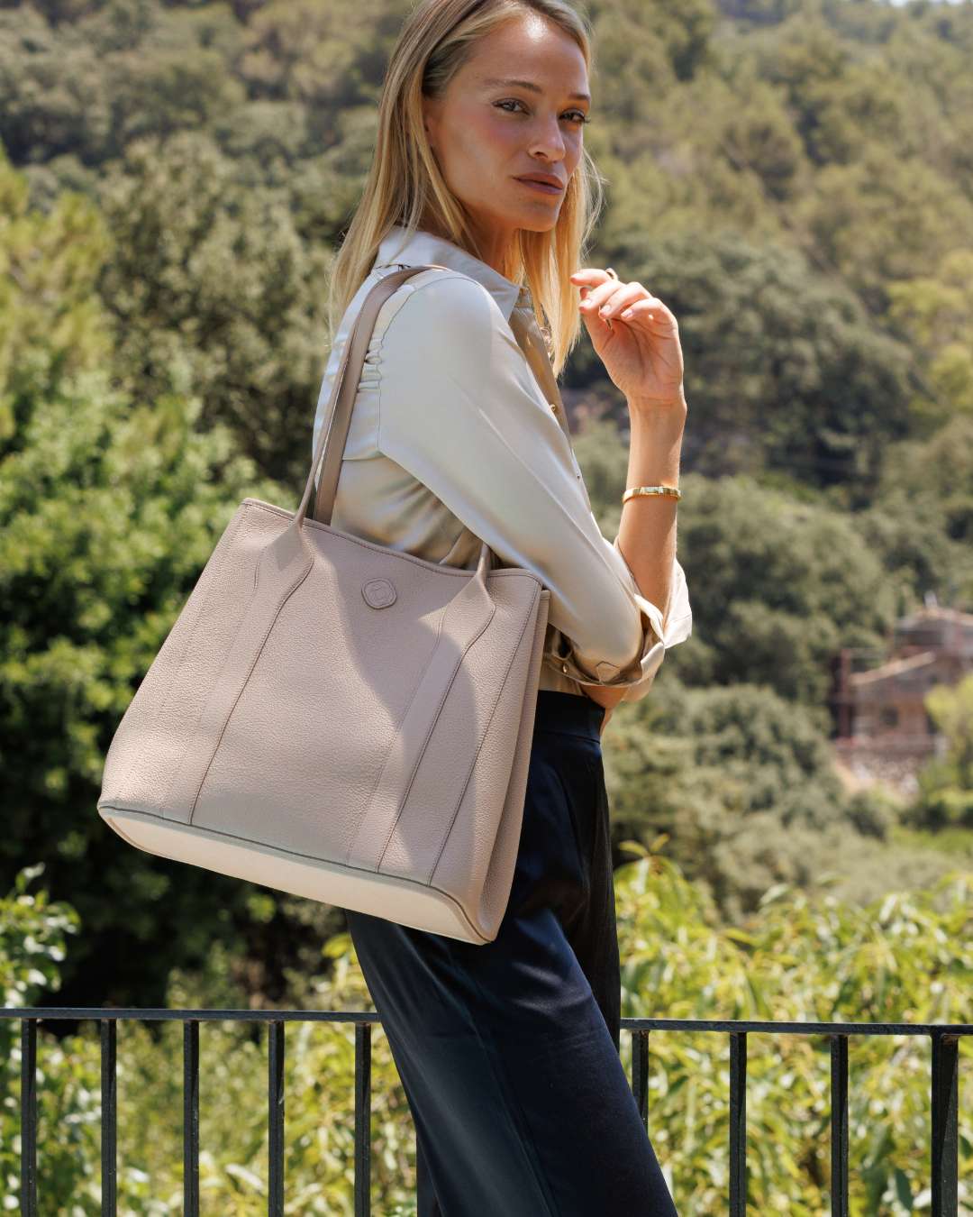 Madame Italian Leather Tote Bag