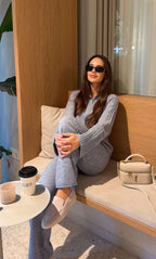 Nevara Zipper Cardigan - Cashmere & Silk