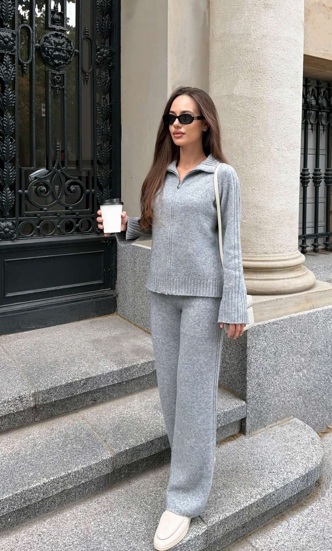 Nevara Zipper Cardigan - Cashmere & Silk