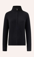 Nevara Zipper Cardigan - Cashmere & Silk