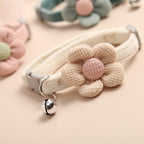 Flower Pattern Bell Dog Cat Collar