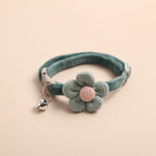 Flower Pattern Bell Dog Cat Collar