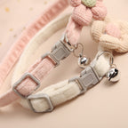 Flower Pattern Bell Dog Cat Collar