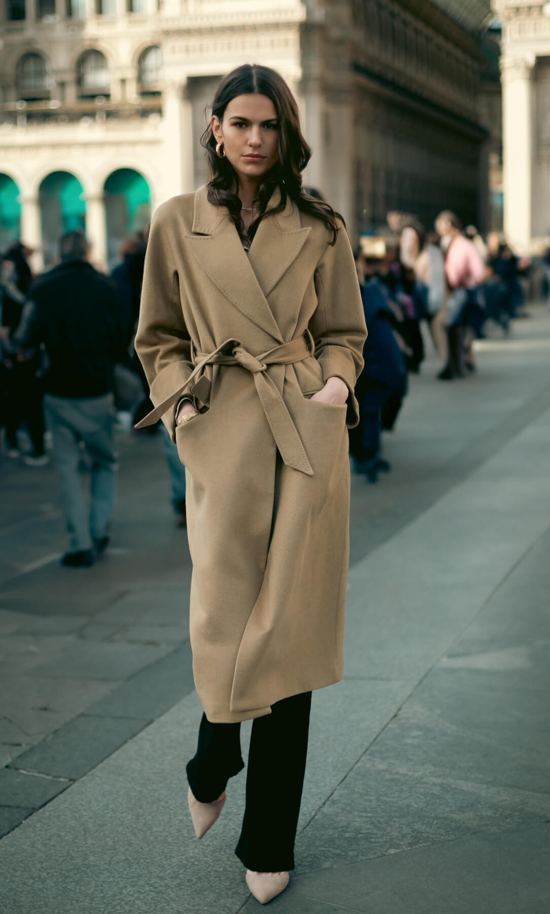 Raphaella Double-Breasted Cashmere Coat