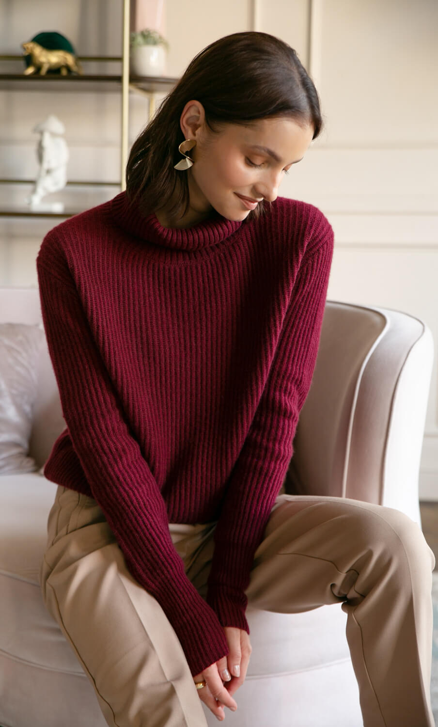 Tessa Cashmere Turtleneck Sweater