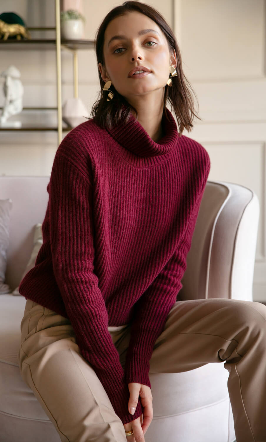 Tessa Cashmere Turtleneck Sweater