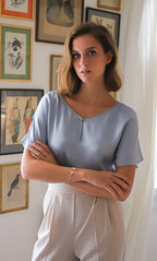 Verona Reversible Silk Blouse