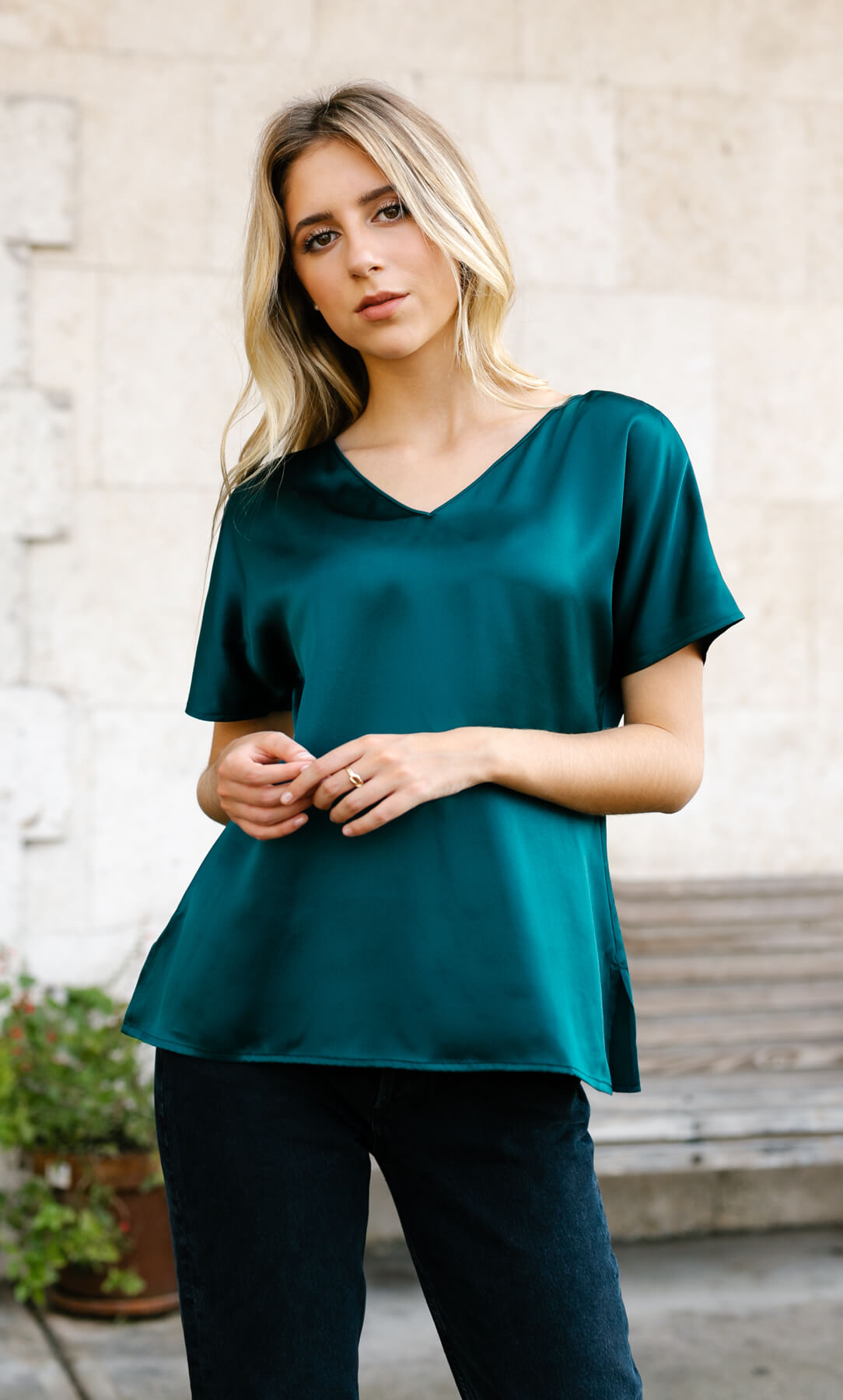 Verona Reversible Silk Blouse