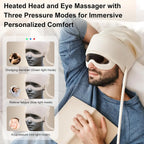 Head Massager for Headaches, Eye Massager with Heat, Rechargeable