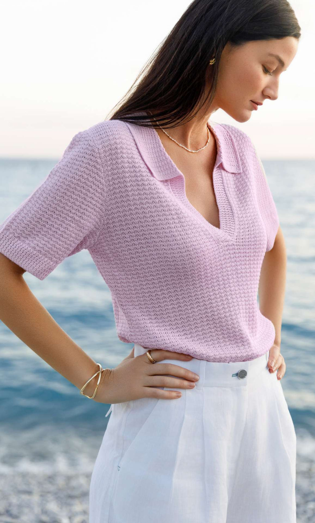 Waverly Knit Polo - Silk & Cashmere