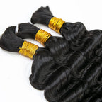 Deep Wave Bulk Hair Extensions for Braiding