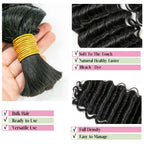 Deep Wave Bulk Hair Extensions for Braiding