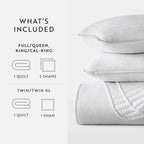 3-Piece Stripe Stitch Quilted Coverlet Set