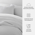 3-Piece Stripe Stitch Quilted Coverlet Set