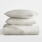 3-Piece Stripe Stitch Quilted Coverlet Set