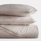 3-Piece Stripe Stitch Quilted Coverlet Set