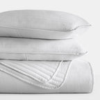 3-Piece Stripe Stitch Quilted Coverlet Set
