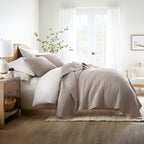 3-Piece Stripe Stitch Quilted Coverlet Set