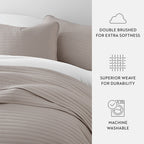 3-Piece Stripe Stitch Quilted Coverlet Set