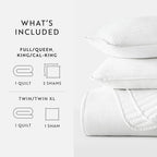3-Piece Stripe Stitch Quilted Coverlet Set
