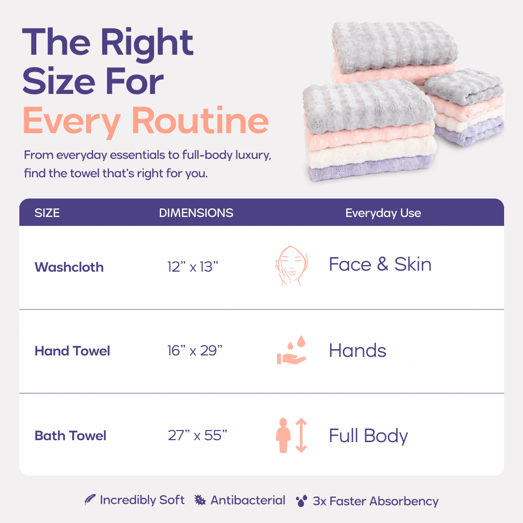 Bubble Bath Towels (4-Pack)